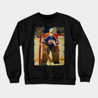 Dave Dryden, 1975 in Edmonton Oilers Crewneck Sweatshirt